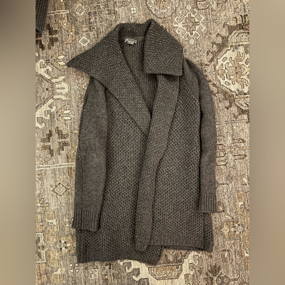 Vince Chunky Knit Shawl Collar Sweater - Sz XS